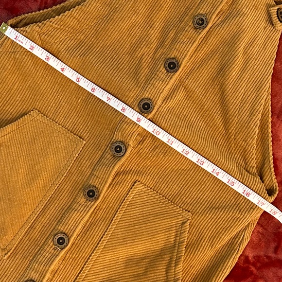 Forever 21 Mustard Corduroy Button-up Skirt Dress Overalls - Picture 7 of 8